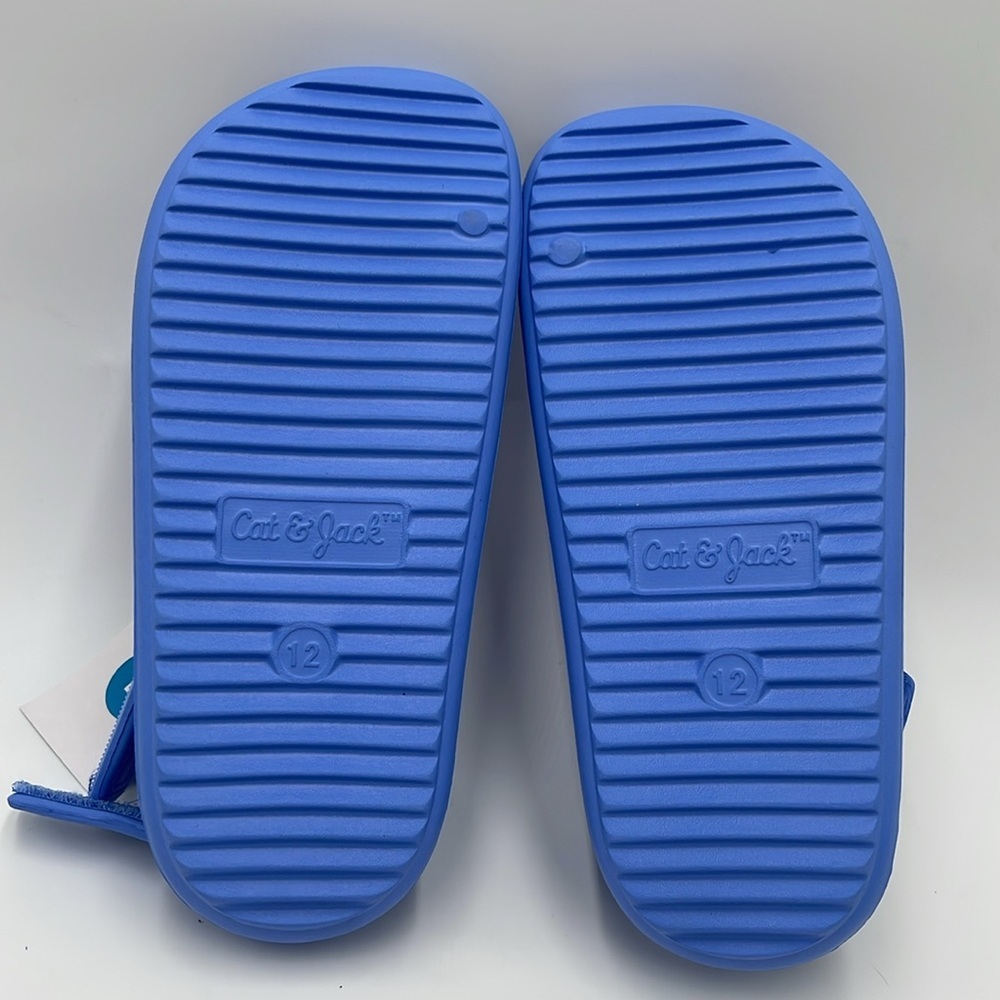 NWT Cat & Jack Toddler Footbed Slip-On Sandals - Blue Wynne, Size 12 - Picture 12 of 13